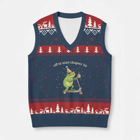 Off To Start Chapter 30 V-Neck Knit Sweater Vest Funny Frog Scooter 30th Birthday Gift