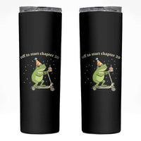 Off To Start Chapter 30 Skinny Tumbler Funny Frog Scooter 30th Birthday Gift