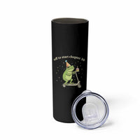 Off To Start Chapter 30 Skinny Tumbler Funny Frog Scooter 30th Birthday Gift