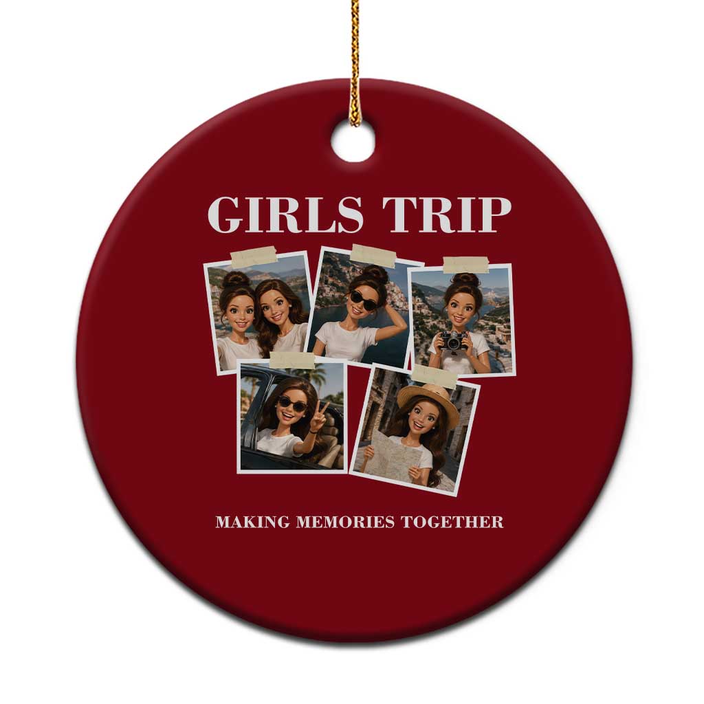 Funny Doll Face Meme Girls Trip Ceramic Ornament Travel Squad Bestie Gift