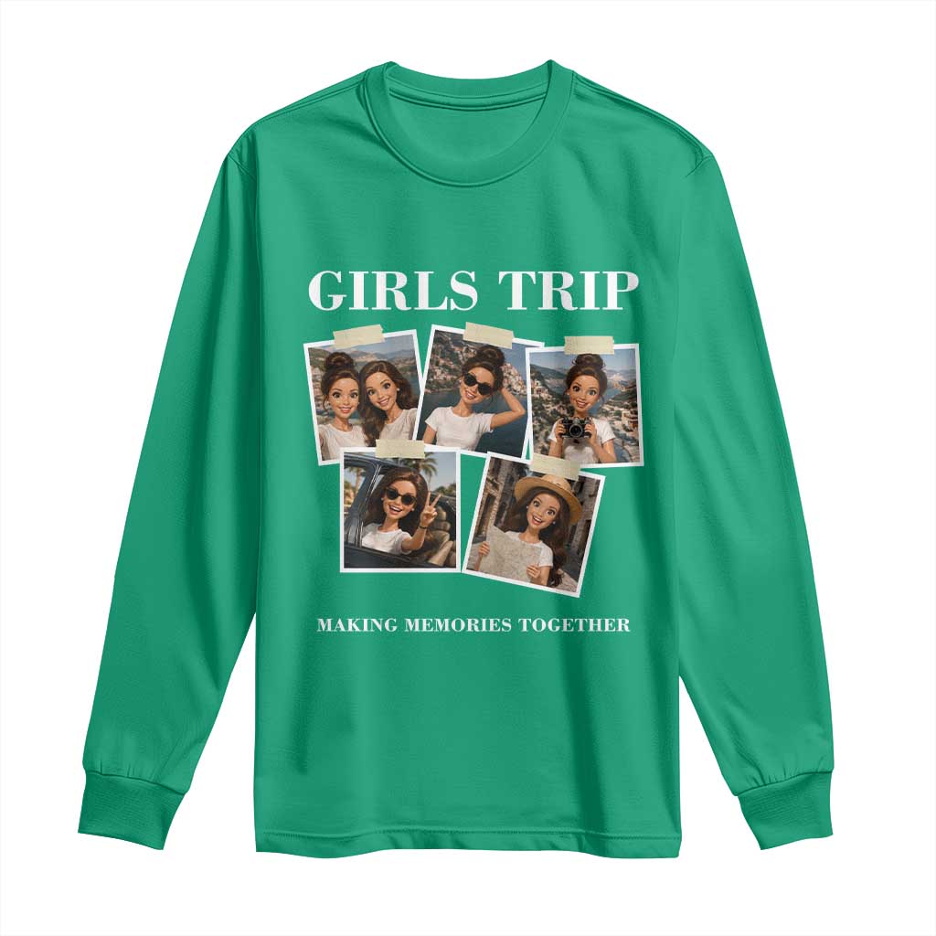 Funny Doll Face Meme Girls Trip Long Sleeve Shirt Travel Squad Bestie Gift