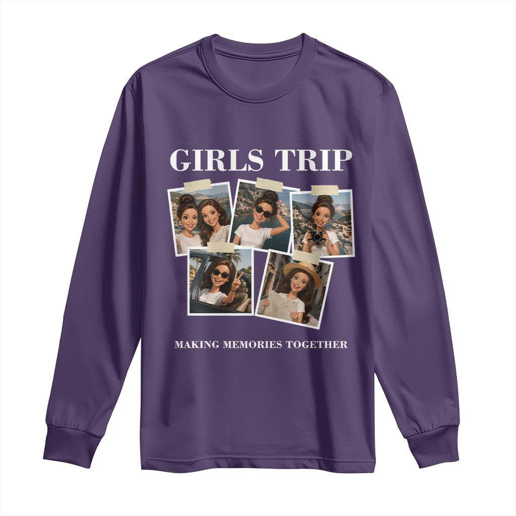 Funny Doll Face Meme Girls Trip Long Sleeve Shirt Travel Squad Bestie Gift