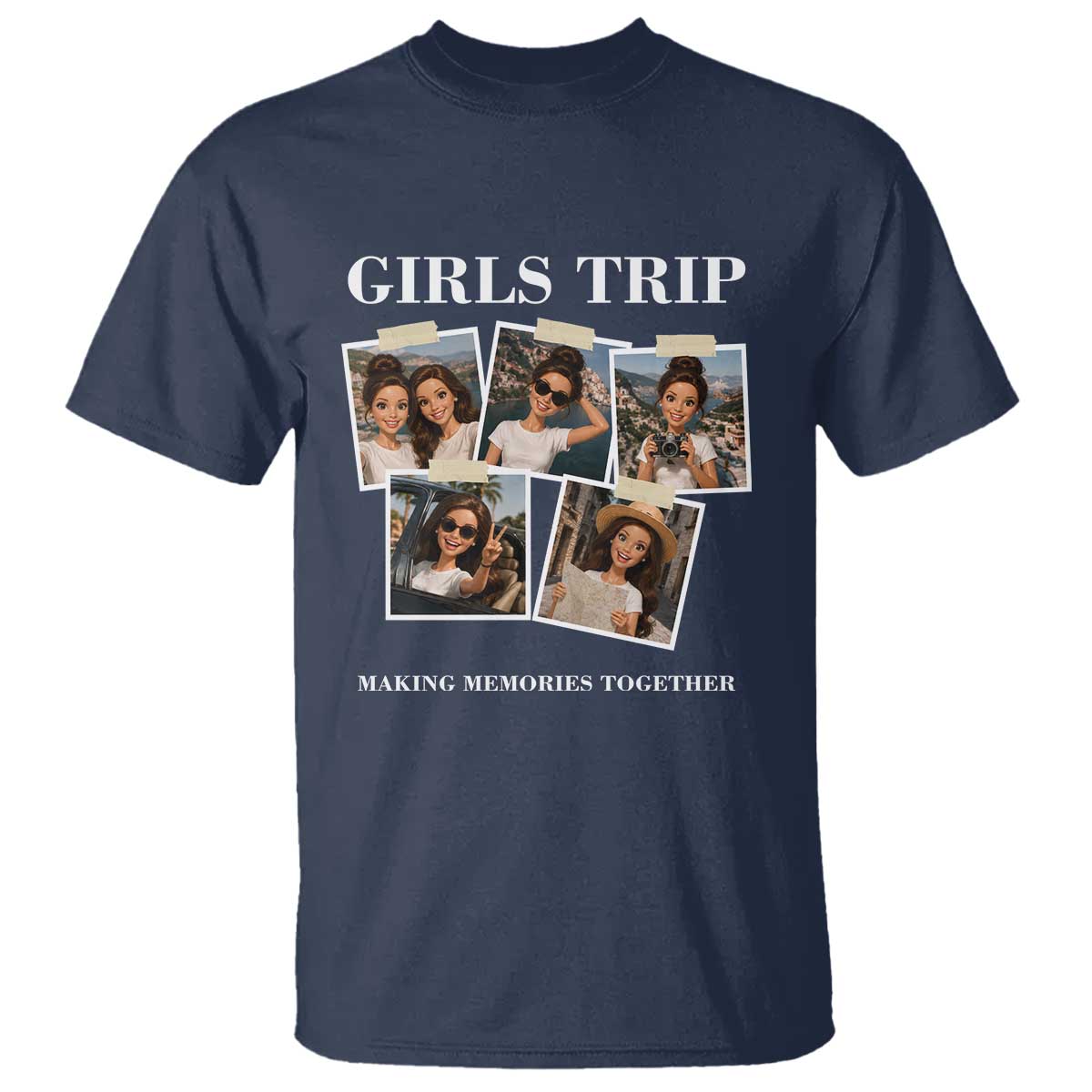 Funny Doll Face Meme Girls Trip T Shirt Travel Squad Bestie Gift