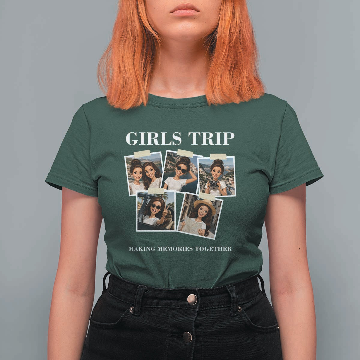 Funny Doll Face Meme Girls Trip T Shirt For Women Travel Squad Bestie Gift