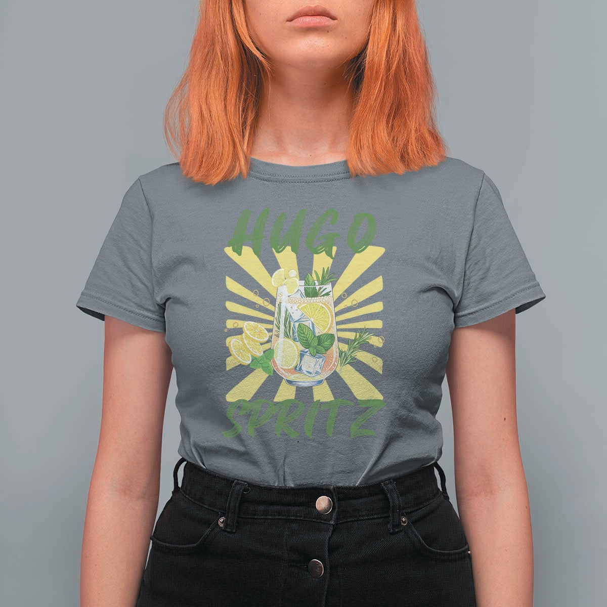 Hugo Spritz T Shirt For Women Funny Tropical Cocktail Vacation