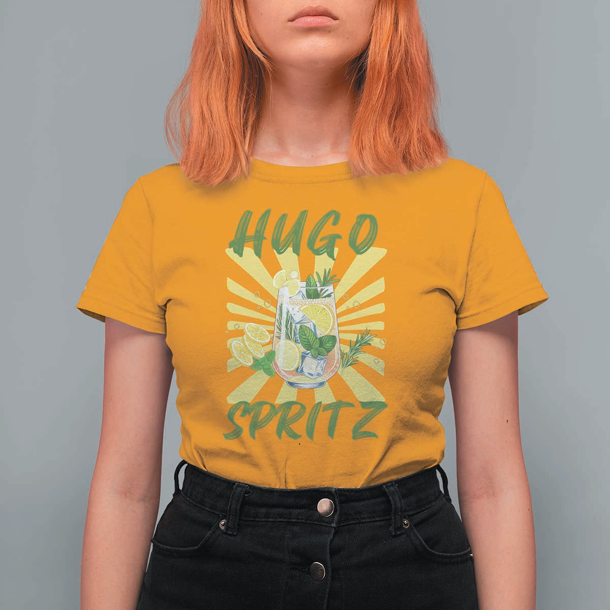 Hugo Spritz T Shirt For Women Funny Tropical Cocktail Vacation