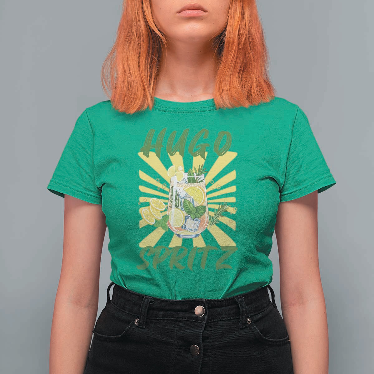 Hugo Spritz T Shirt For Women Funny Tropical Cocktail Vacation