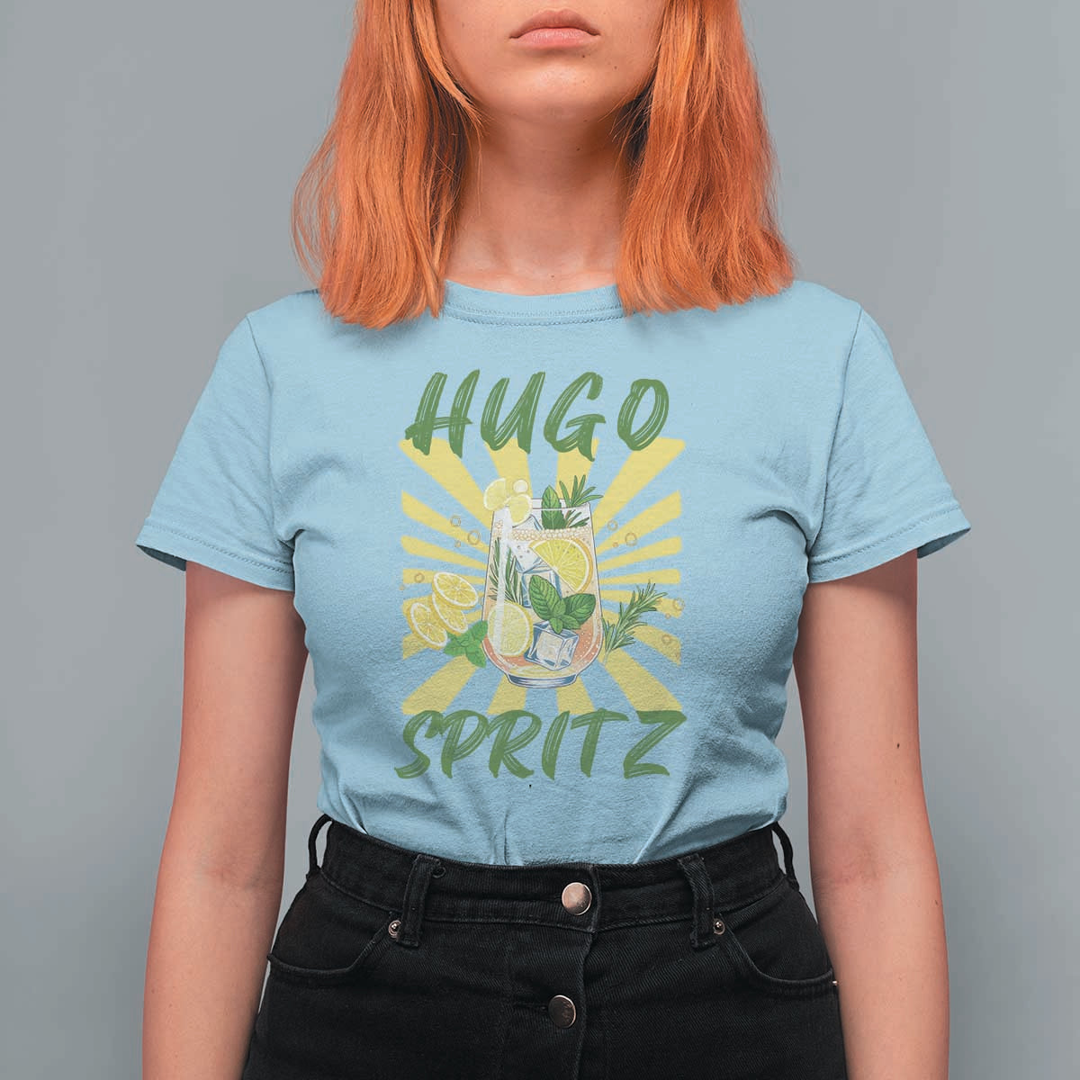 Hugo Spritz T Shirt For Women Funny Tropical Cocktail Vacation
