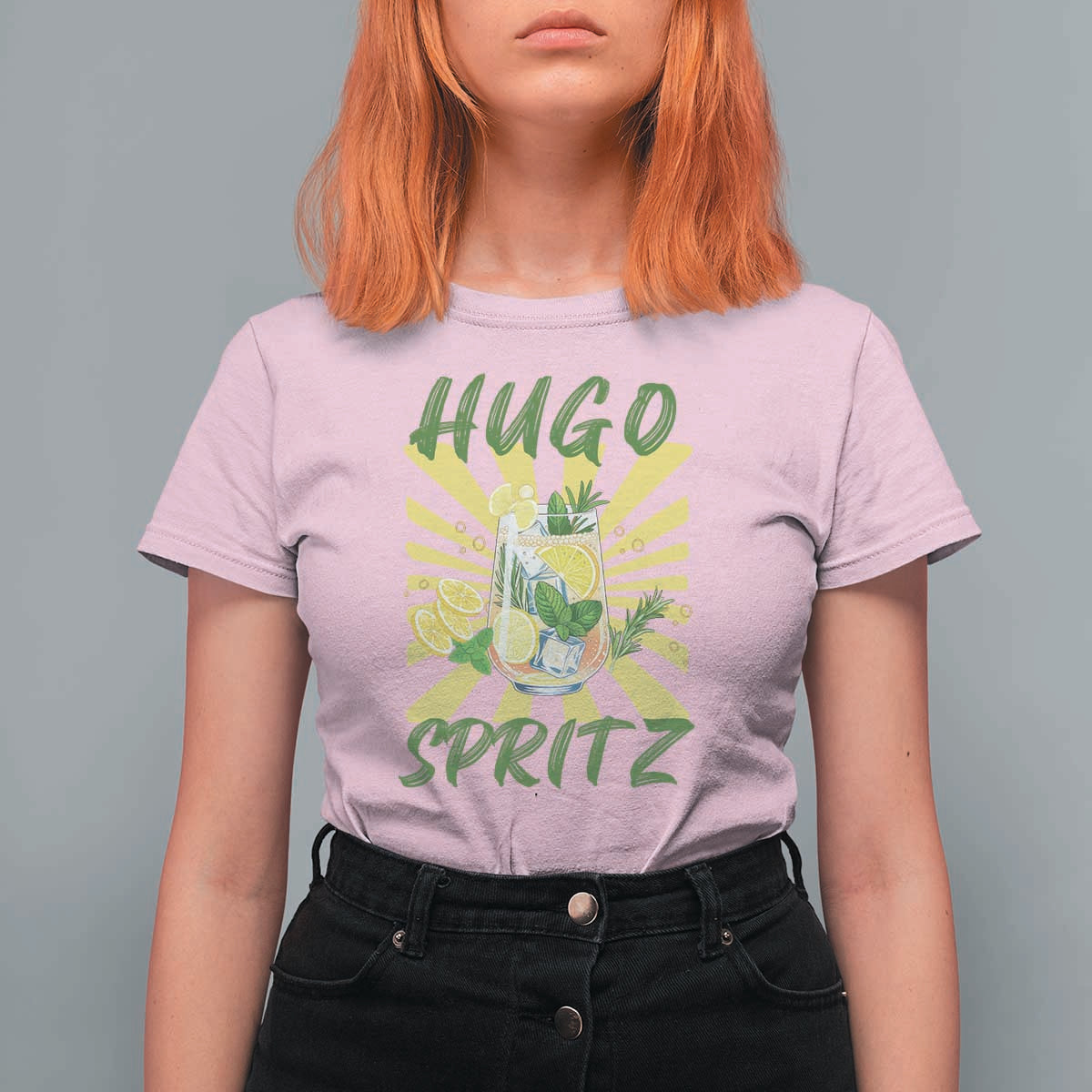 Hugo Spritz T Shirt For Women Funny Tropical Cocktail Vacation