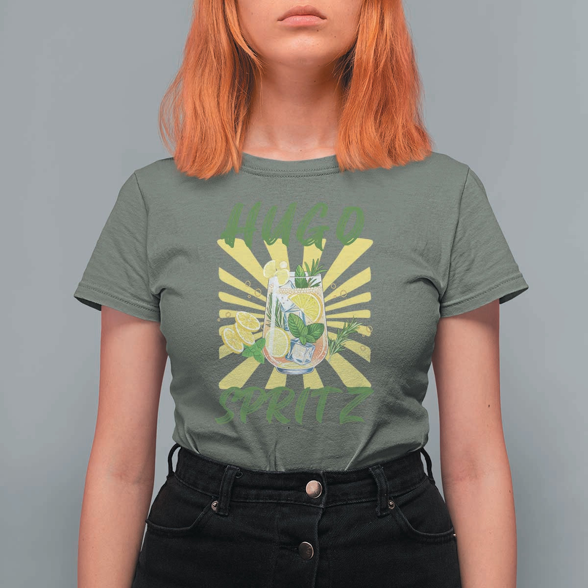 Hugo Spritz T Shirt For Women Funny Tropical Cocktail Vacation