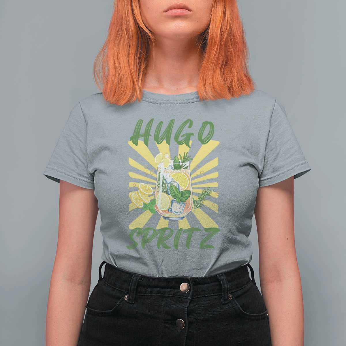 Hugo Spritz T Shirt For Women Funny Tropical Cocktail Vacation