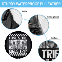Funny Raccoon Girls Trip Travel Spare Tire Cover Feral And Free