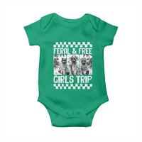Funny Raccoon Girls Trip Travel Baby Onesie Feral And Free