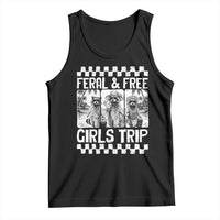 Funny Raccoon Girls Trip Travel Tank Top Feral And Free
