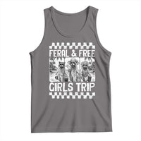 Funny Raccoon Girls Trip Travel Tank Top Feral And Free