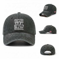 Funny Raccoon Girls Trip Travel Washed Cotton Baseball Cap Feral And Free