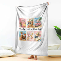 Oh Sip It Is A Girls Trip Throw Blanket Beach Trip Best Friends Gift