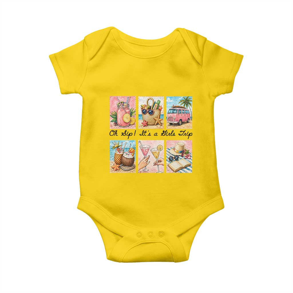 Oh Sip It Is A Girls Trip Baby Onesie Beach Trip Best Friends Gift