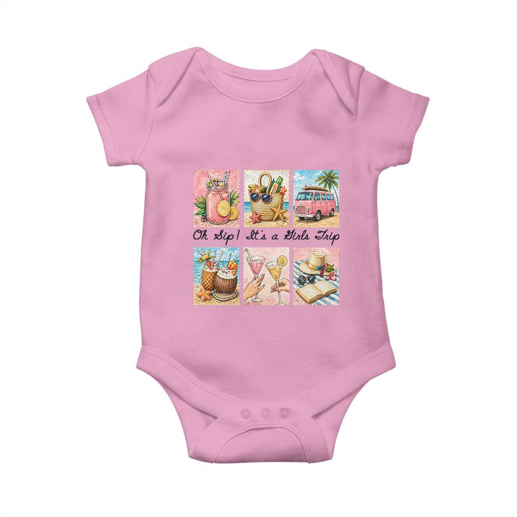 Oh Sip It Is A Girls Trip Baby Onesie Beach Trip Best Friends Gift