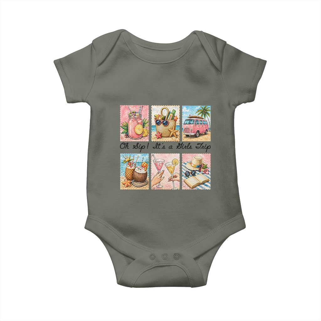 Oh Sip It Is A Girls Trip Baby Onesie Beach Trip Best Friends Gift