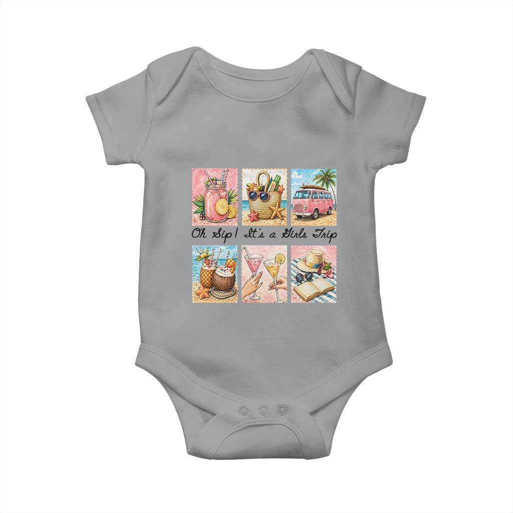Oh Sip It Is A Girls Trip Baby Onesie Beach Trip Best Friends Gift