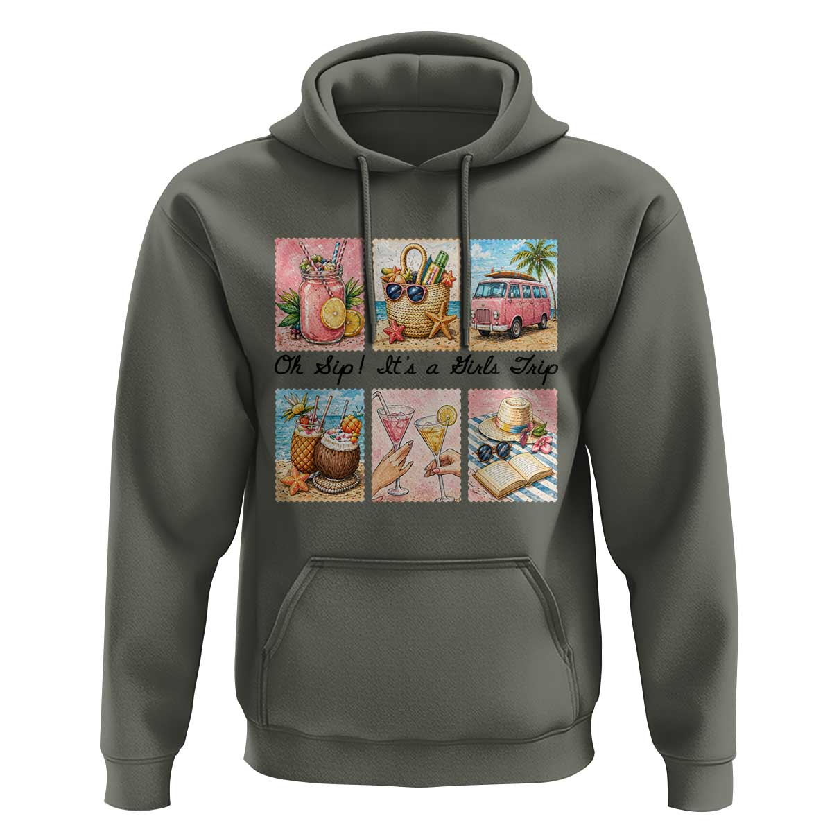 Oh Sip It Is A Girls Trip Hoodie Beach Trip Best Friends Gift