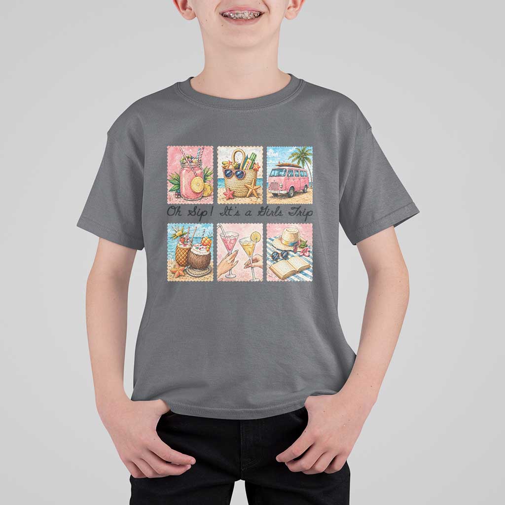 Oh Sip It Is A Girls Trip T Shirt For Kid Beach Trip Best Friends Gift