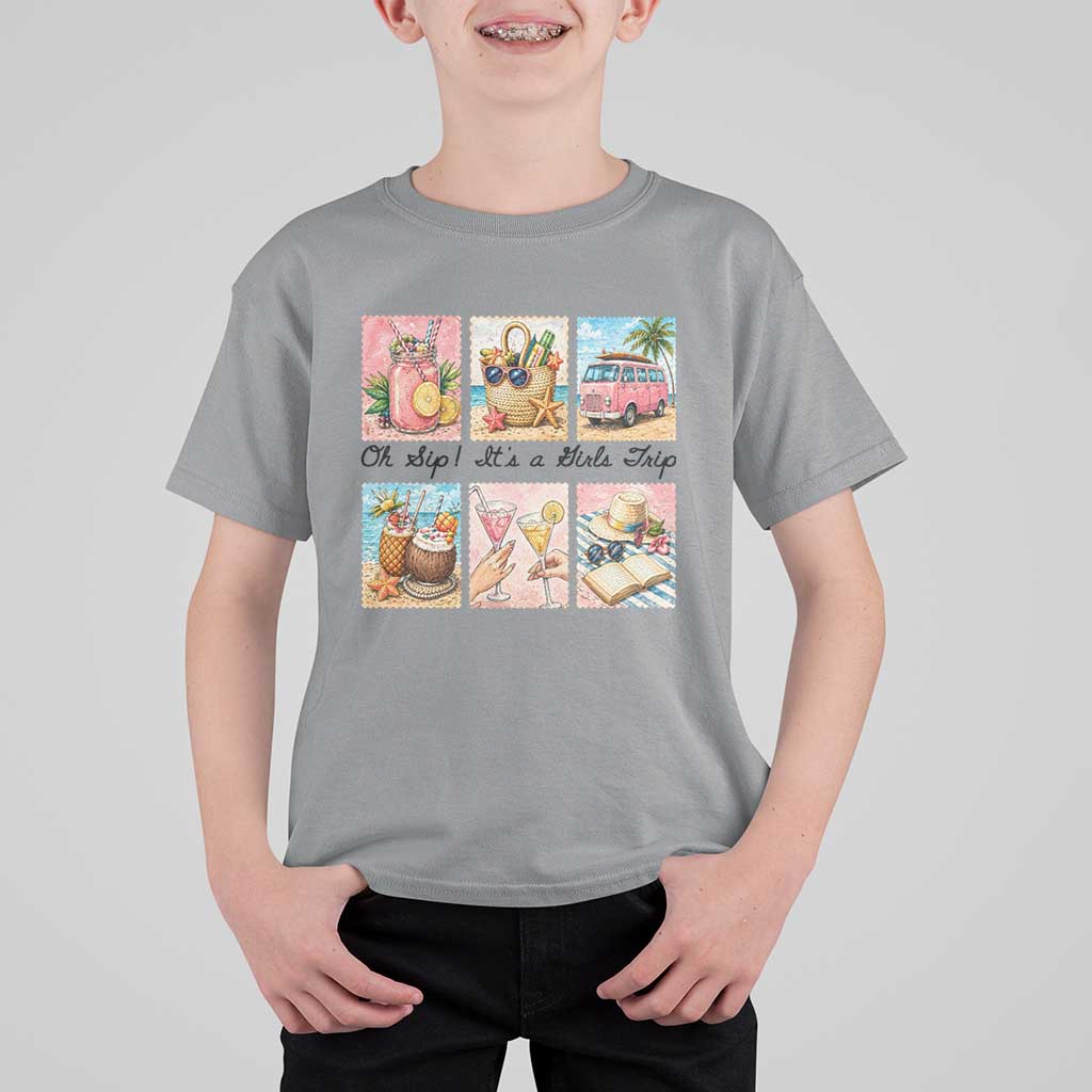 Oh Sip It Is A Girls Trip T Shirt For Kid Beach Trip Best Friends Gift