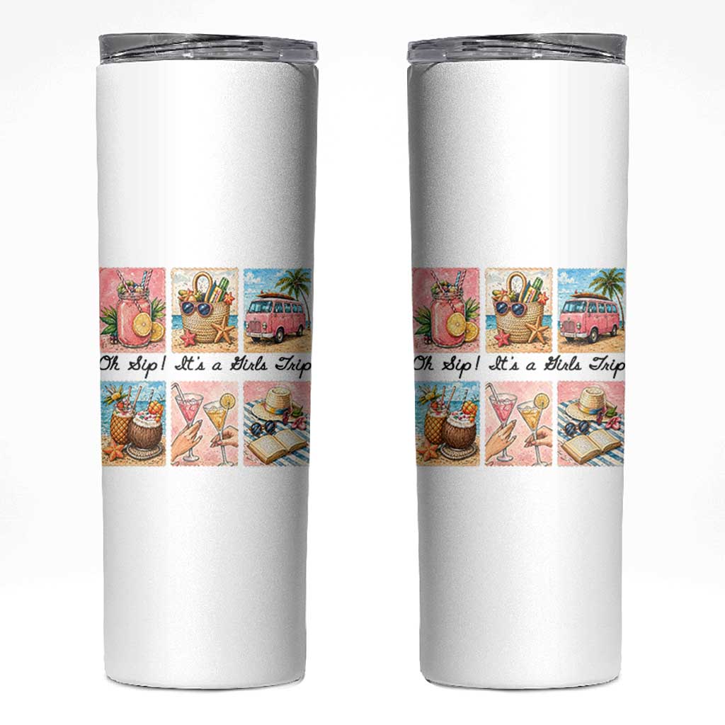 Oh Sip It Is A Girls Trip Skinny Tumbler Beach Trip Best Friends Gift