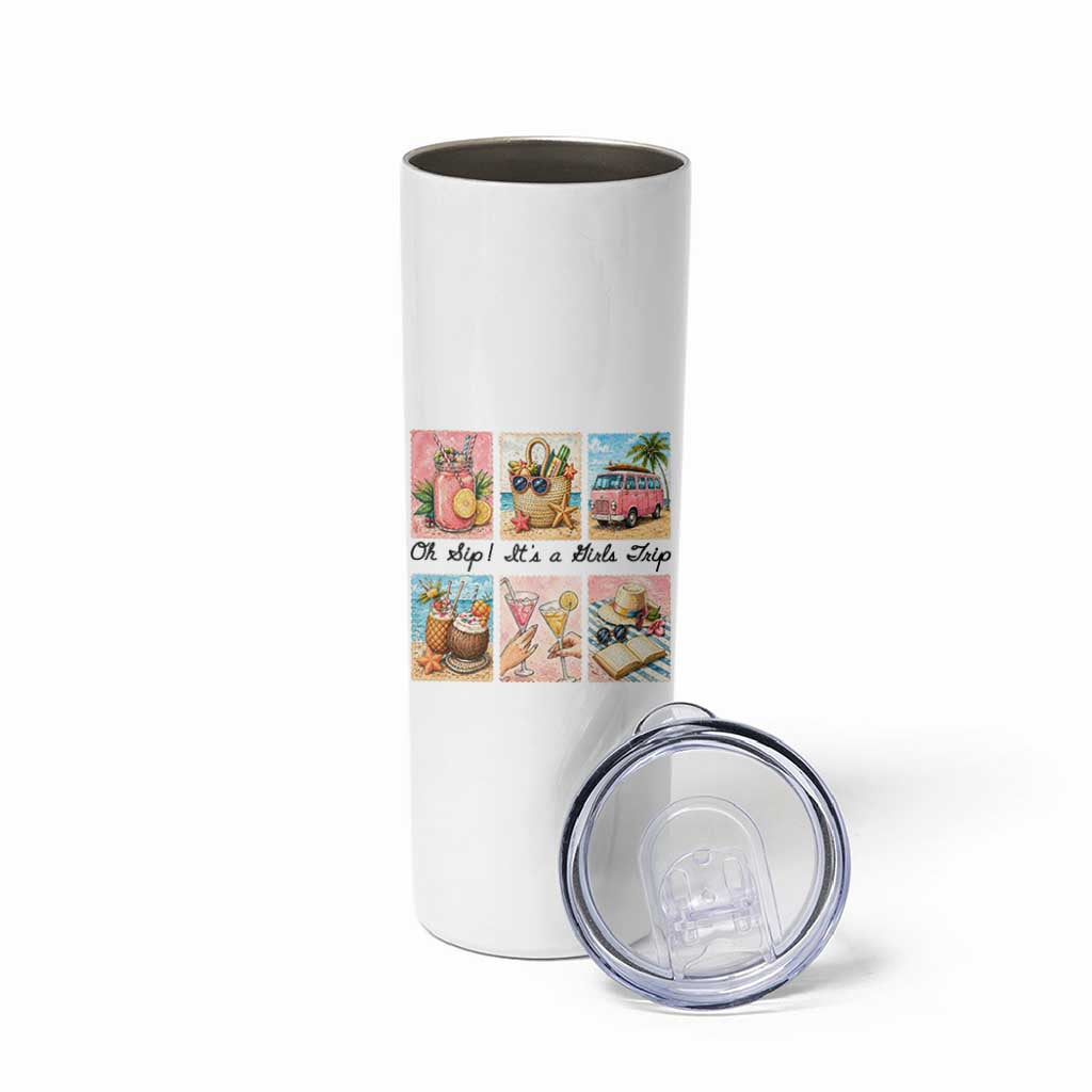 Oh Sip It Is A Girls Trip Skinny Tumbler Beach Trip Best Friends Gift