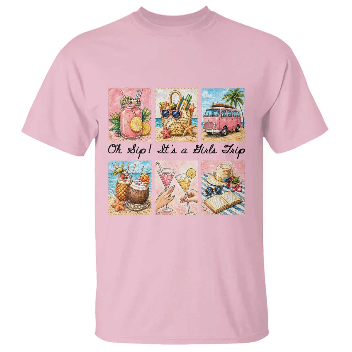 Oh Sip It Is A Girls Trip T Shirt Beach Trip Best Friends Gift