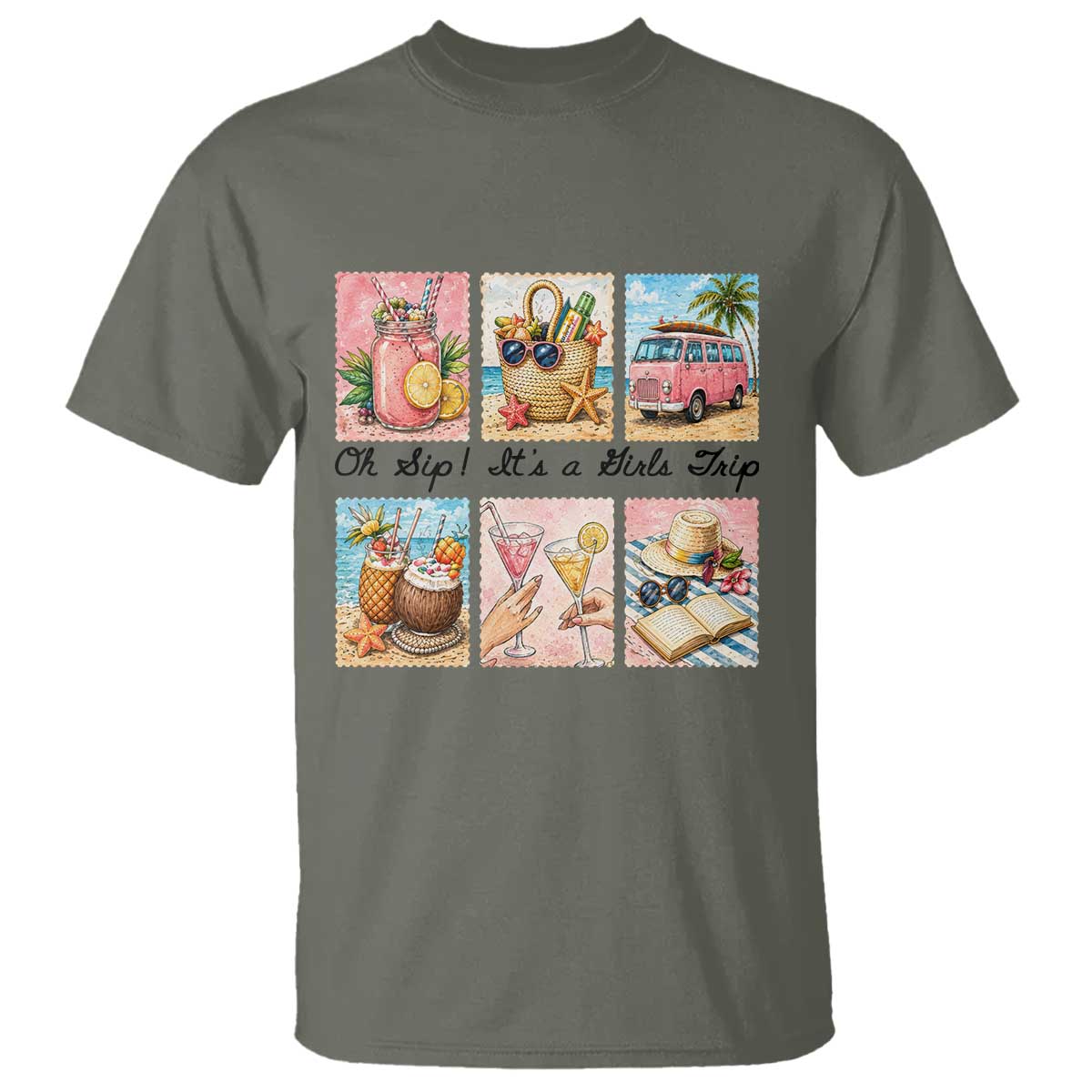 Oh Sip It Is A Girls Trip T Shirt Beach Trip Best Friends Gift