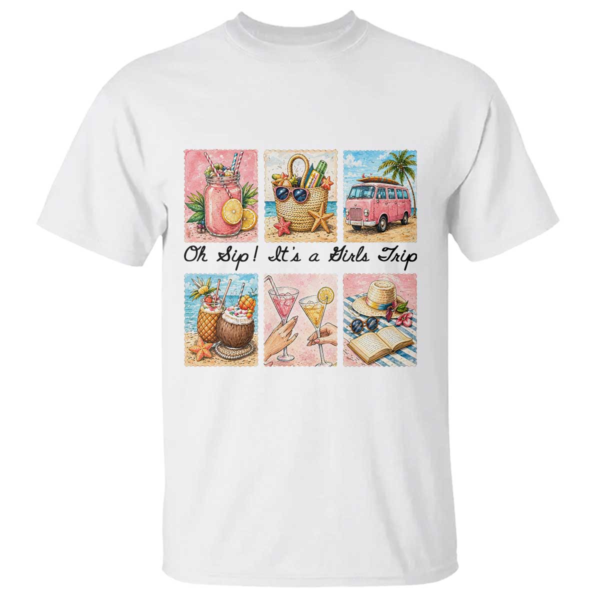 Oh Sip It Is A Girls Trip T Shirt Beach Trip Best Friends Gift