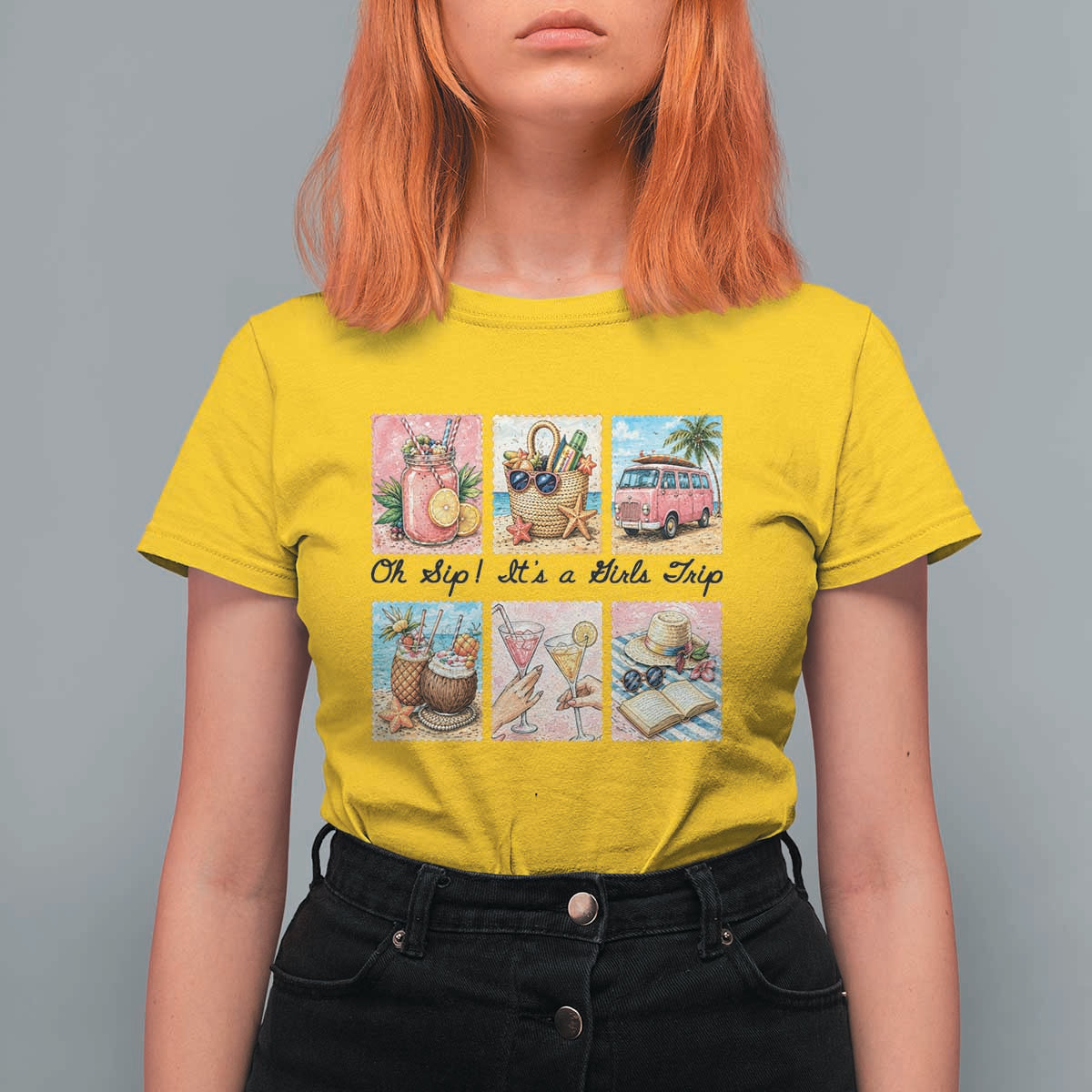Oh Sip It Is A Girls Trip T Shirt For Women Beach Trip Best Friends Gift