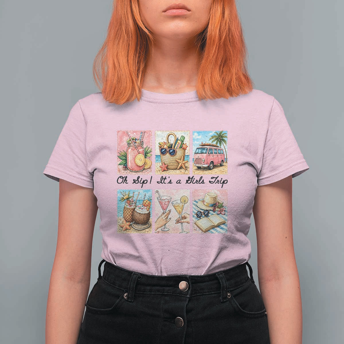 Oh Sip It Is A Girls Trip T Shirt For Women Beach Trip Best Friends Gift