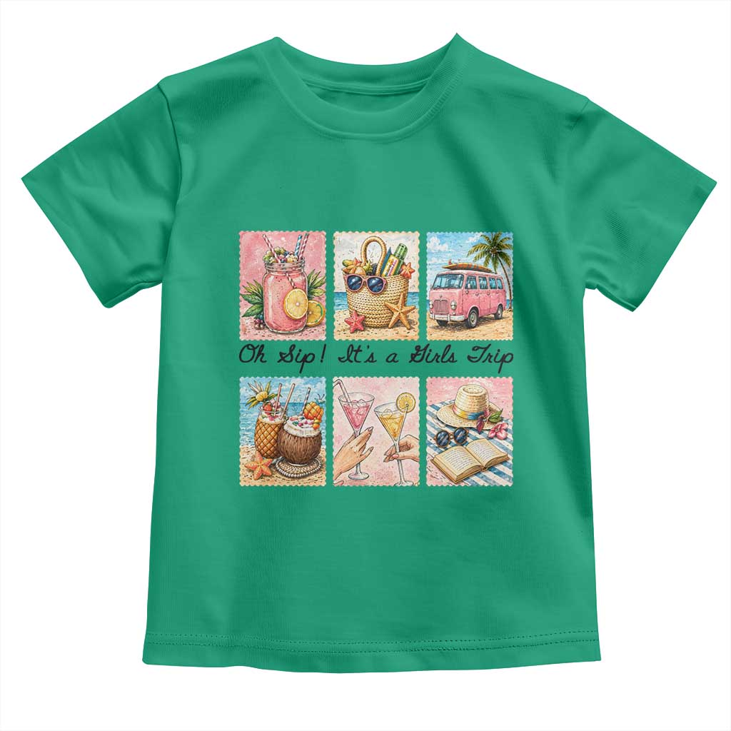 Oh Sip It Is A Girls Trip Toddler T Shirt Beach Trip Best Friends Gift