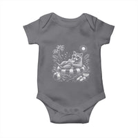 Funny Beach Vacation Trash Panda Baby Onesie Summer Raccoon Graphic