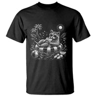 Funny Beach Vacation Trash Panda T Shirt Summer Raccoon Graphic