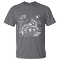 Funny Beach Vacation Trash Panda T Shirt Summer Raccoon Graphic