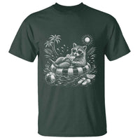 Funny Beach Vacation Trash Panda T Shirt Summer Raccoon Graphic