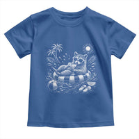 Funny Beach Vacation Trash Panda Toddler T Shirt Summer Raccoon Graphic