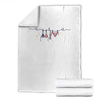 Patriotic American Flag Bikini Throw Blanket USA Summer Vacation Gift