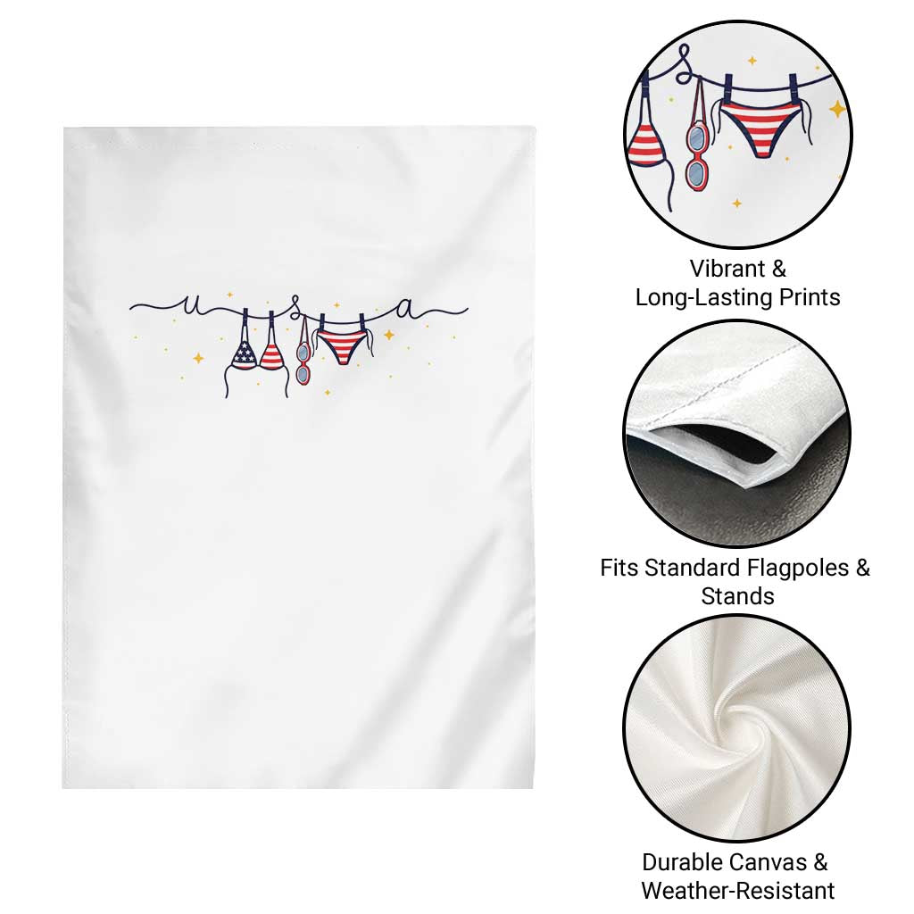 Patriotic American Flag Bikini Garden Flag USA Summer Vacation Gift