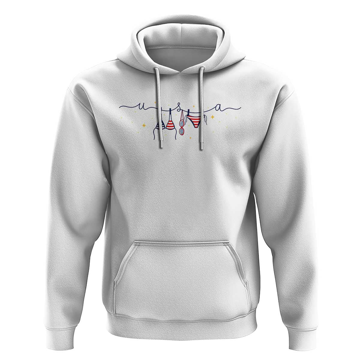 Patriotic American Flag Bikini Hoodie USA Summer Vacation Gift