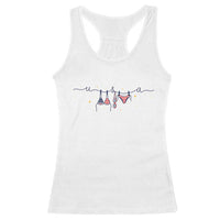 Patriotic American Flag Bikini Racerback Tank Top USA Summer Vacation Gift