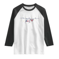 Patriotic American Flag Bikini Raglan Shirt USA Summer Vacation Gift