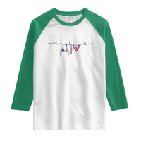 Patriotic American Flag Bikini Raglan Shirt USA Summer Vacation Gift