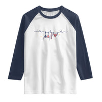 Patriotic American Flag Bikini Raglan Shirt USA Summer Vacation Gift