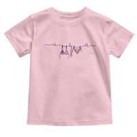 Patriotic American Flag Bikini Toddler T Shirt USA Summer Vacation Gift
