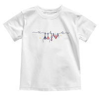 Patriotic American Flag Bikini Toddler T Shirt USA Summer Vacation Gift